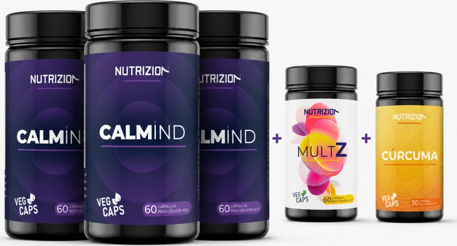Na compra de 3 Calmind, ganhe 1 MultZ + 1 Cúrcuma